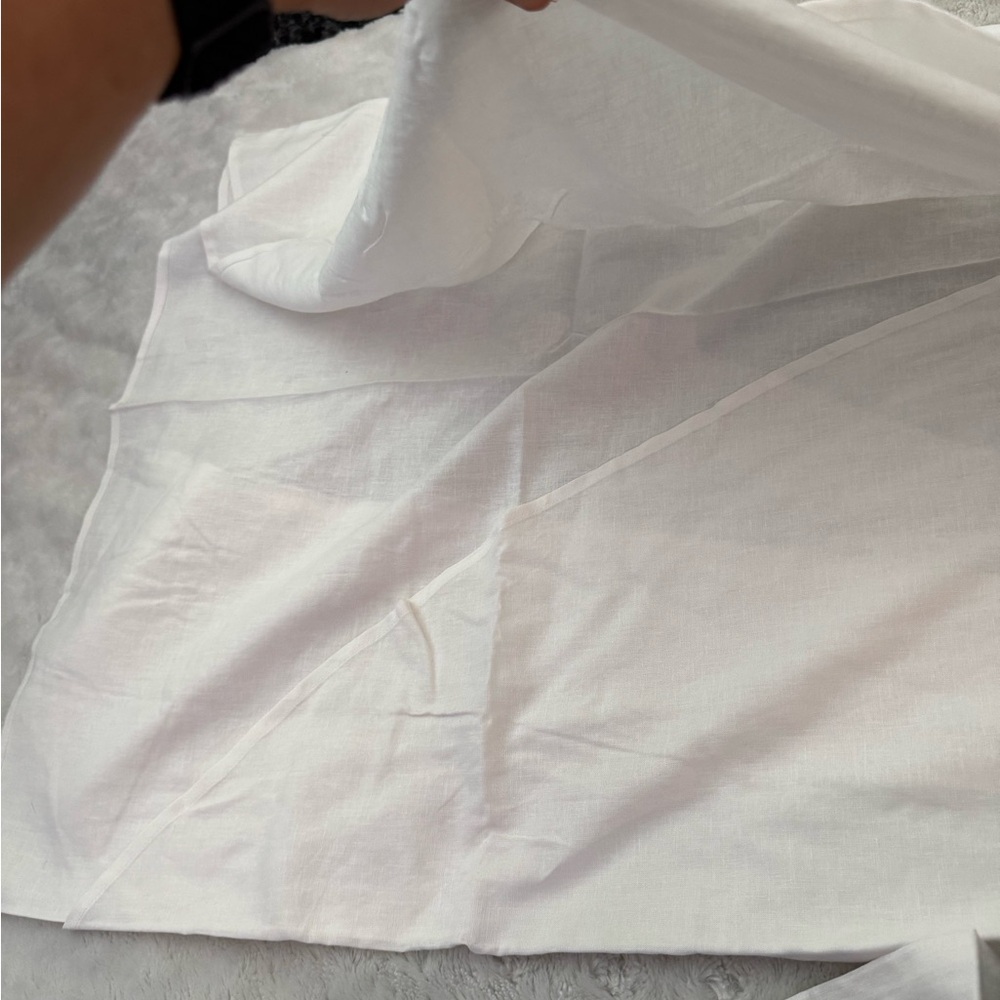 NWT- ANDIE The Maxi Wrap Dress in White Linen - Picture 7 of 9
